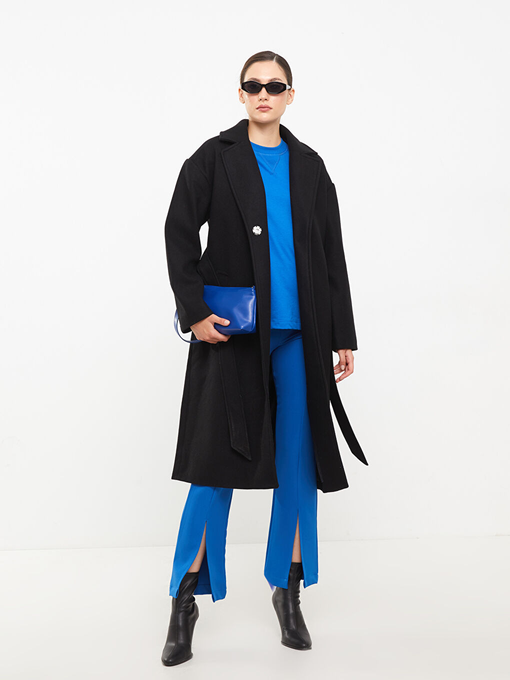 Палто с яка за жени от кашет-1