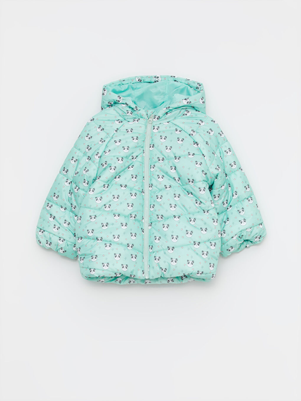 LCW baby Bedruckter Baby-Mädchen-Mantel mit Kapuze und langen Ärmeln -W22698Z1-LRF