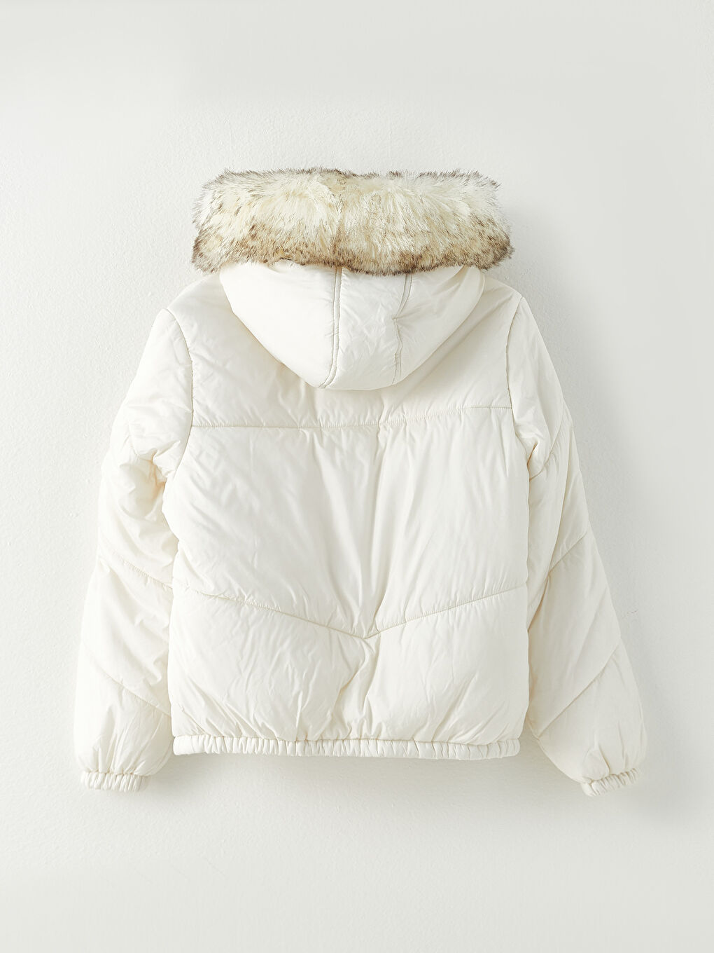 Women's Hooded Plain Puffer Coat-6