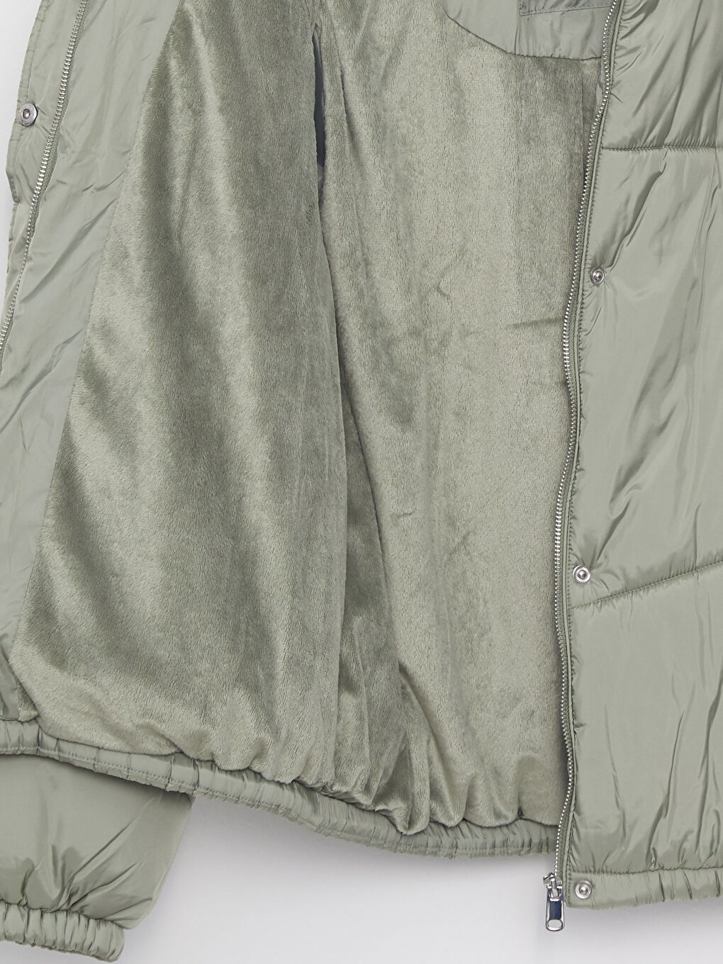 Women's Hooded Plain Puffer Coat-7