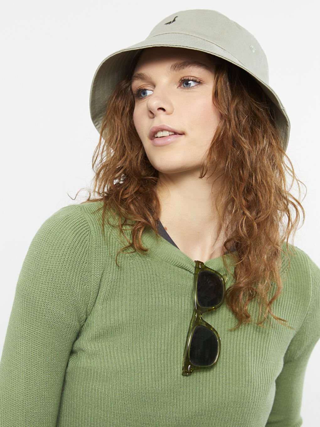 Crew Neck Plain Long Sleeve Women's Knitwear Sweater-2