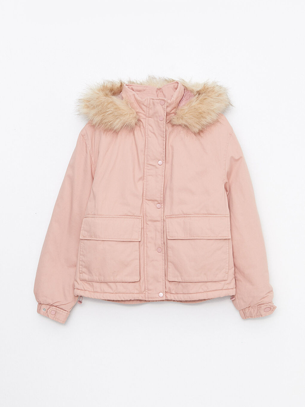 Hooded Regular Long Sleeve Women's Parka-7