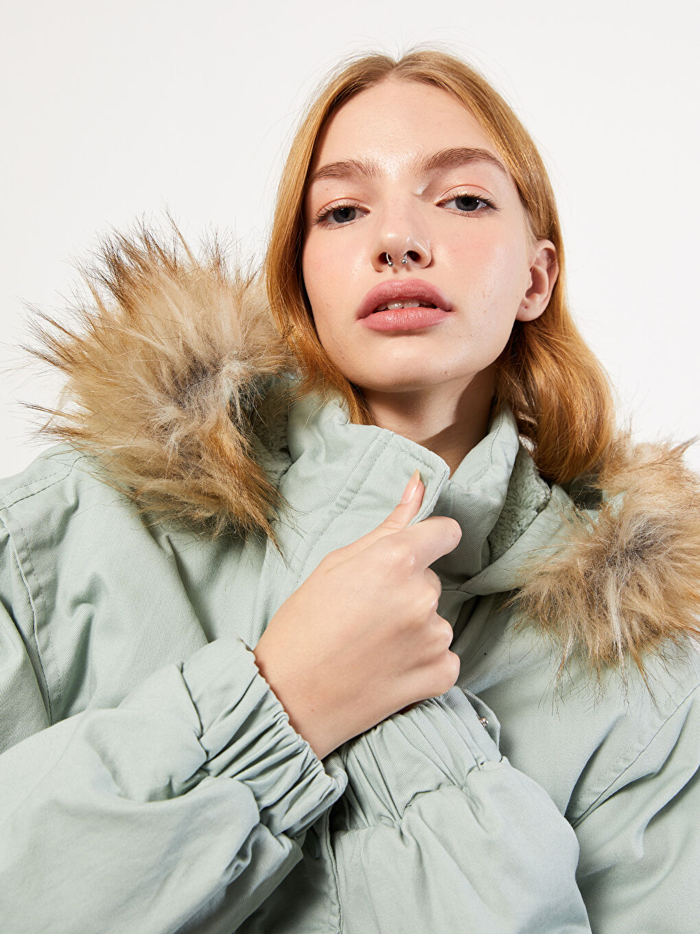 Hooded Regular Long Sleeve Women's Parka