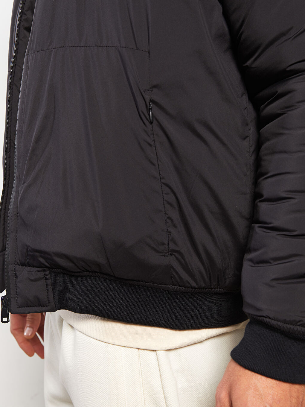 Плътно Мъжко Палто с Качулка, Стандартна Кройка-2