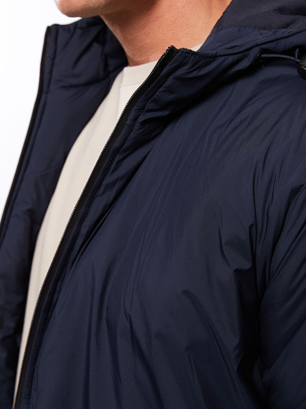 Palton Gros cu Glugă, Croială Standard pentru Bărbați-2