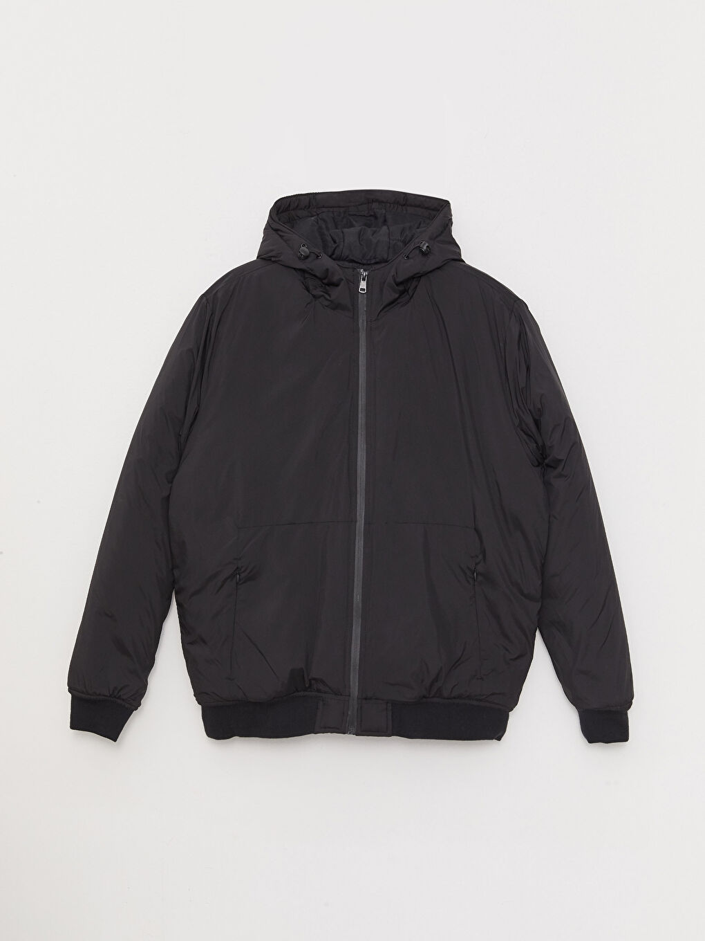 Плътно Мъжко Палто с Качулка, Стандартна Кройка-5