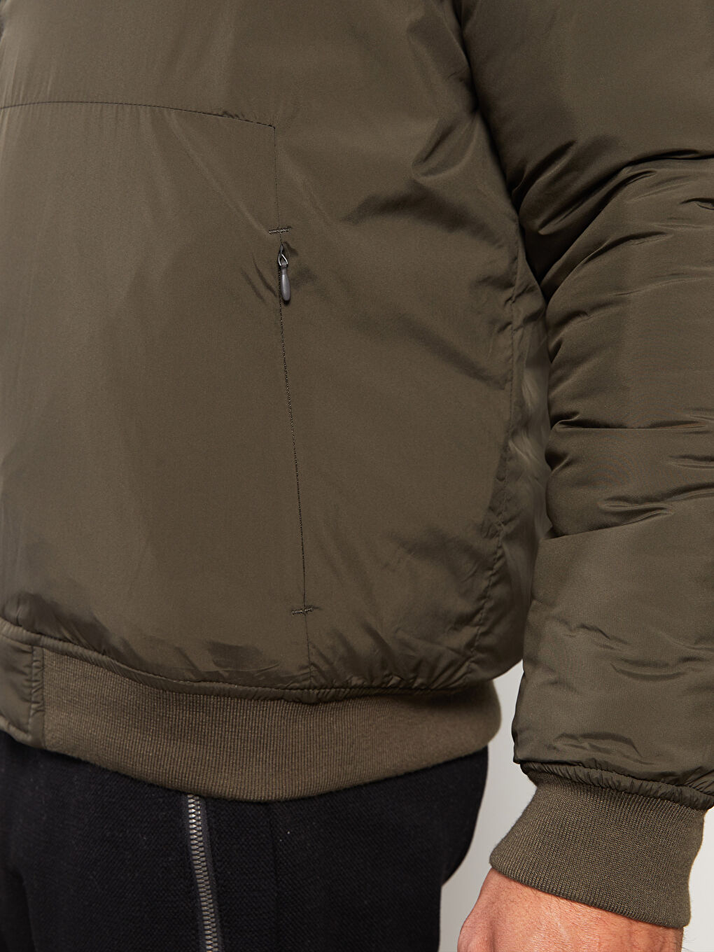 Мужское Толстое Пальто с Капюшоном Стандартного Кроя-2