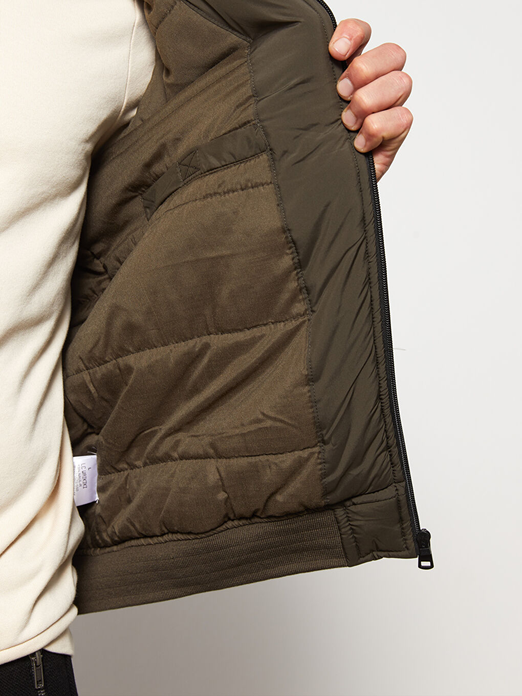 Мужское Толстое Пальто с Капюшоном Стандартного Кроя-3