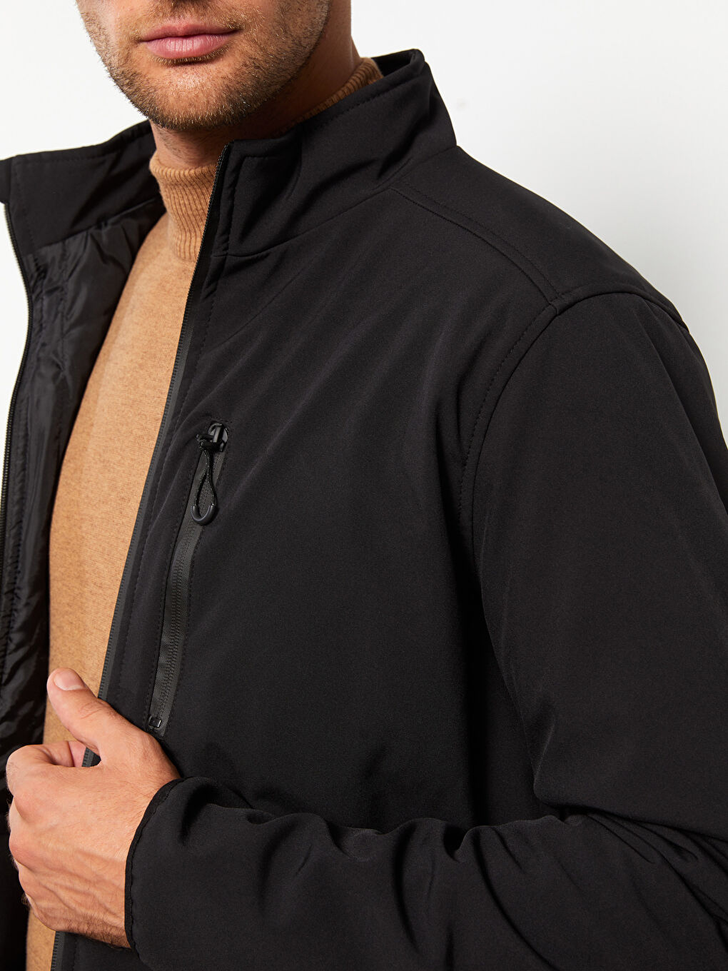 Standard Pattern Standing Collar Men's Nature Jacket-3