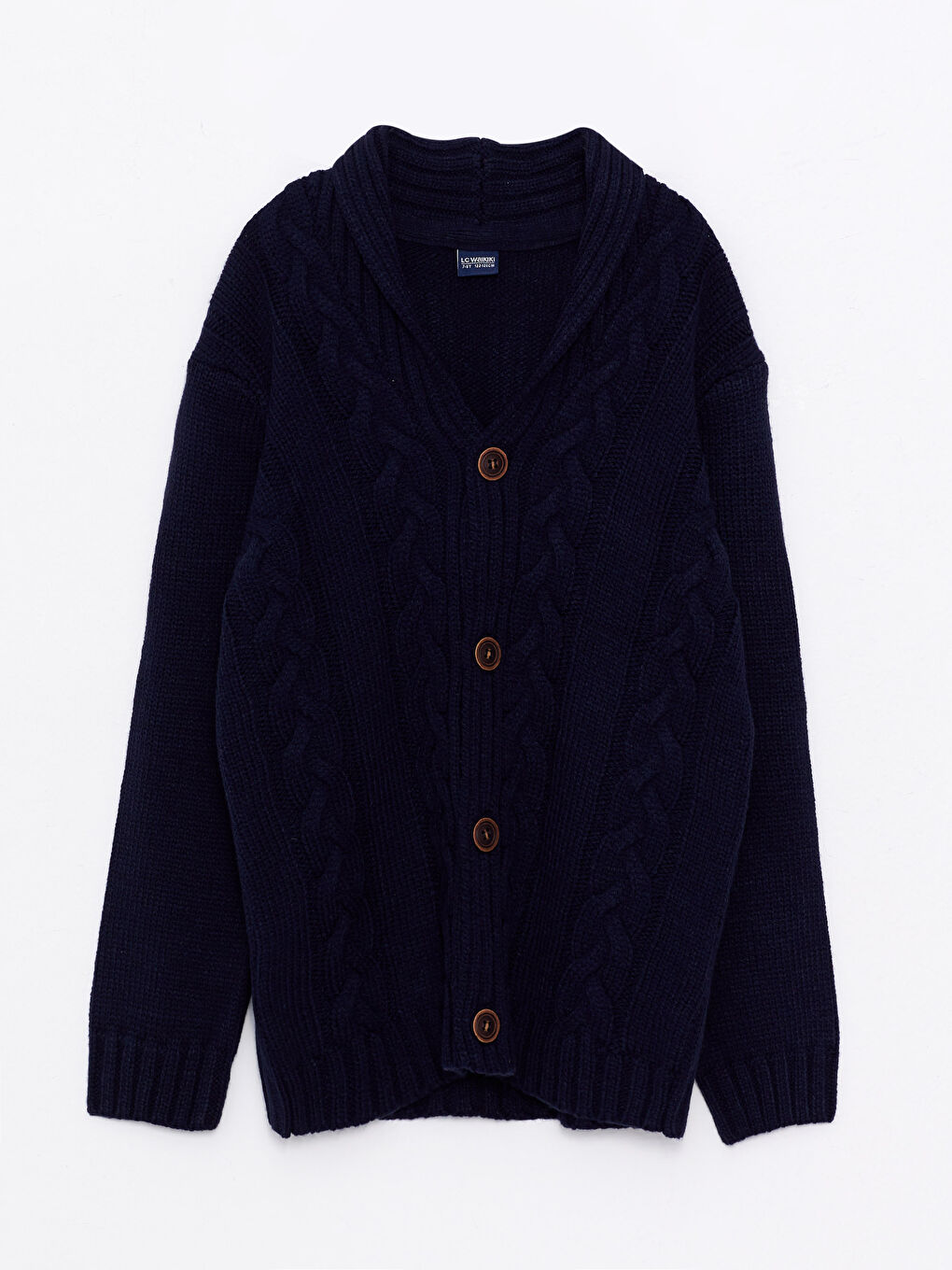 Кардиган из трикотажа с длинным рукавом, узорчатый, с V-образным вырезом для мальчиков