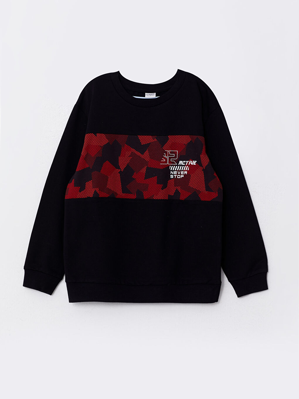LCW Kids Crew Neck Printed Long Sleeve Boys' Sweatshirt -W22733Z4-CVL