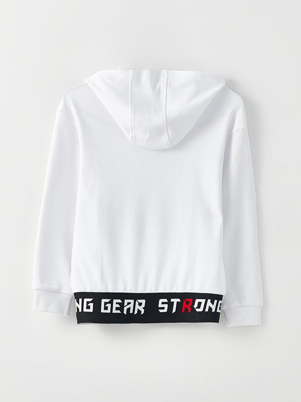 Hooded Printed Long Sleeve Boys' T-Shirt-1