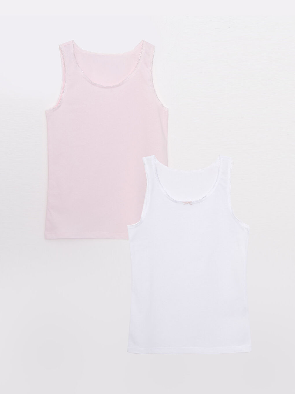 Débardeur Basique en Coton à Col Rond pour Fille en Lot de 2