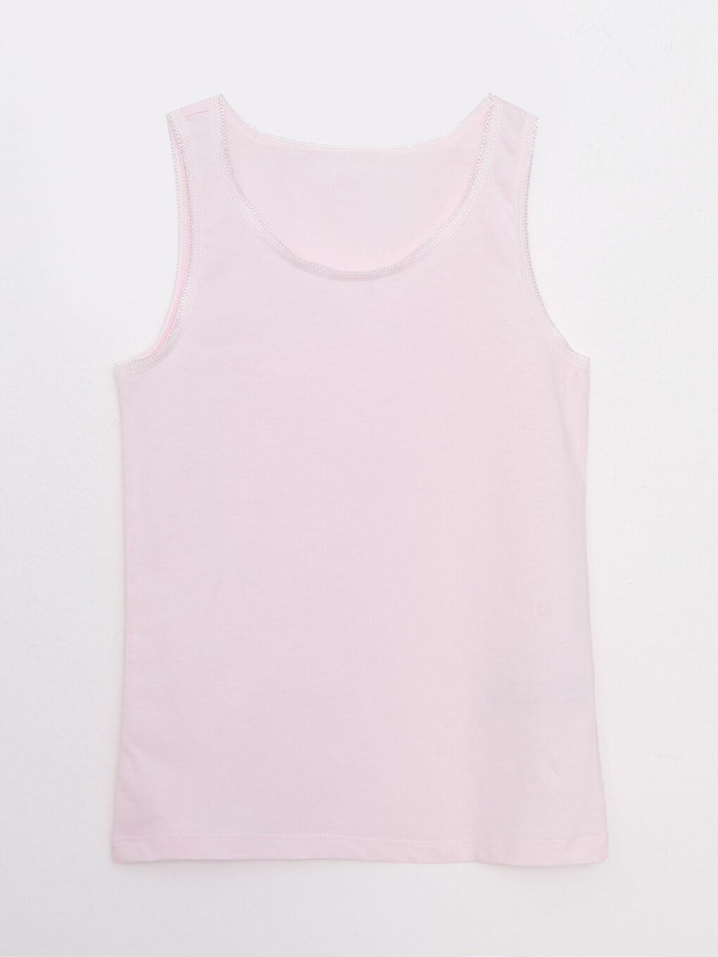 Débardeur Basique en Coton à Col Rond pour Fille en Lot de 2-2