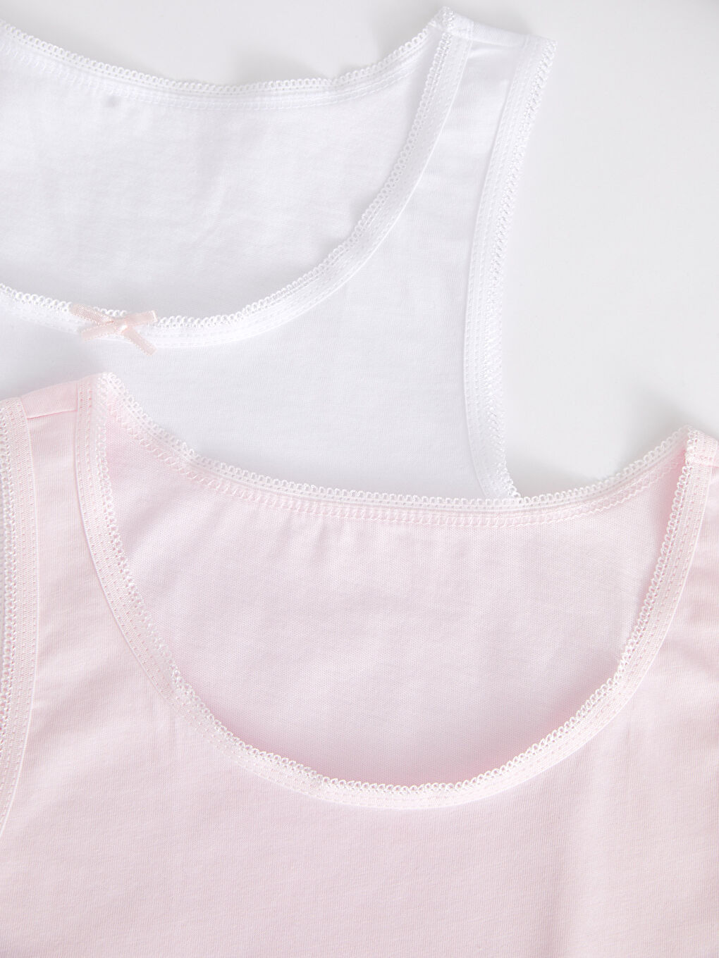 Débardeur Basique en Coton à Col Rond pour Fille en Lot de 2-4