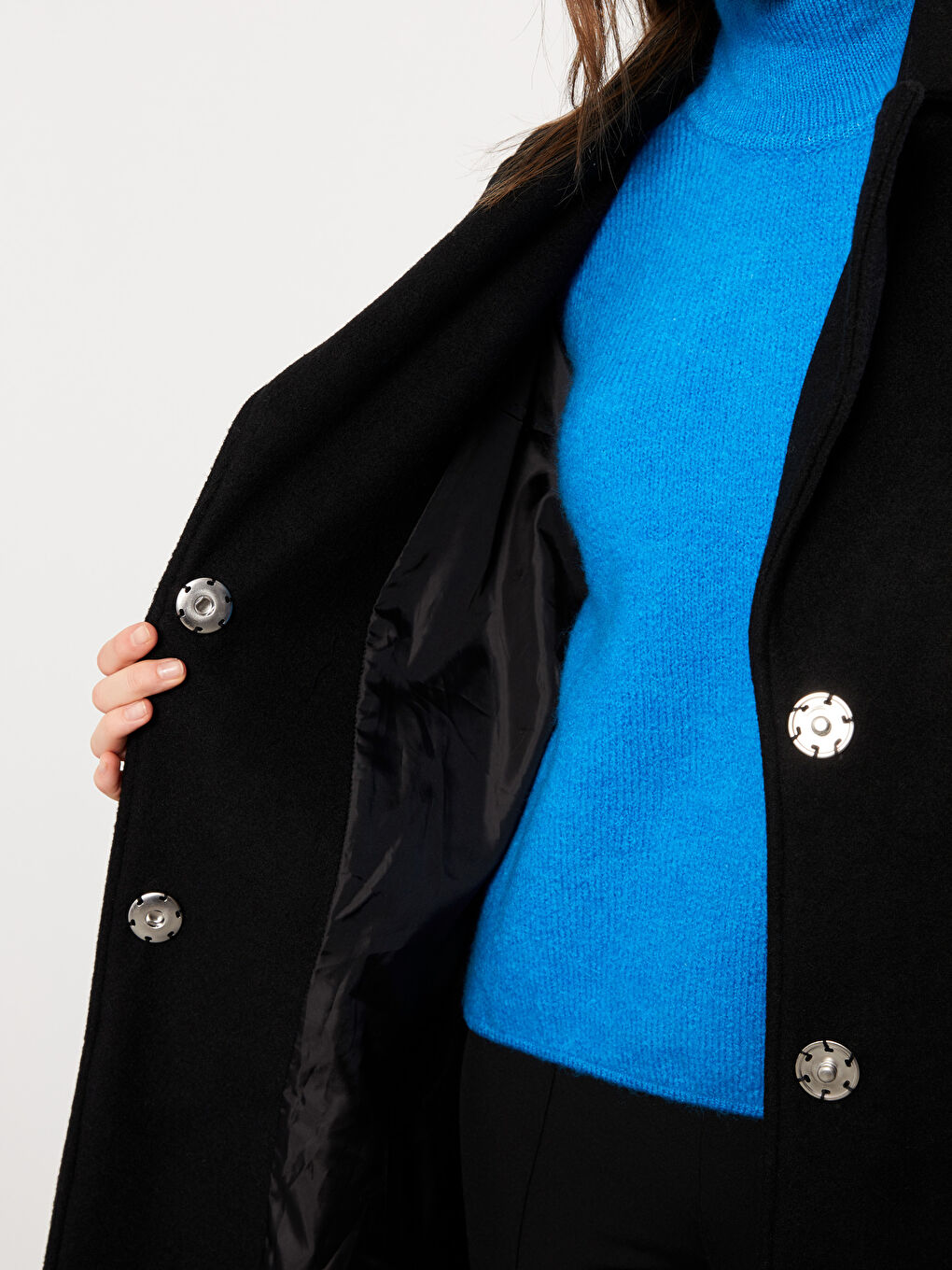 LCW Vision Jacket Collar Women's Cachet Overcoat -W22757Z8-CVL