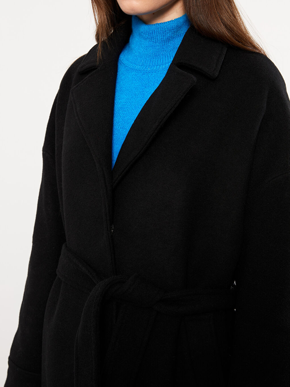 LCW Vision Jacket Collar Women's Cachet Overcoat -W22757Z8-CVL