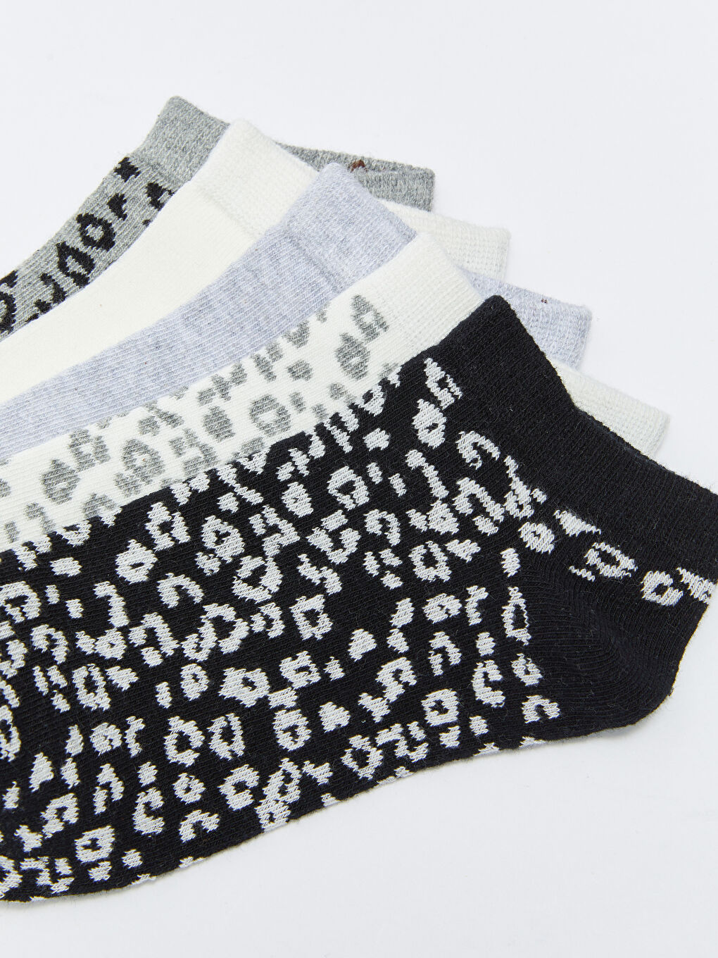 Patterned Women's Trainer Socks 5 Pack -W22765Z8-J0F
