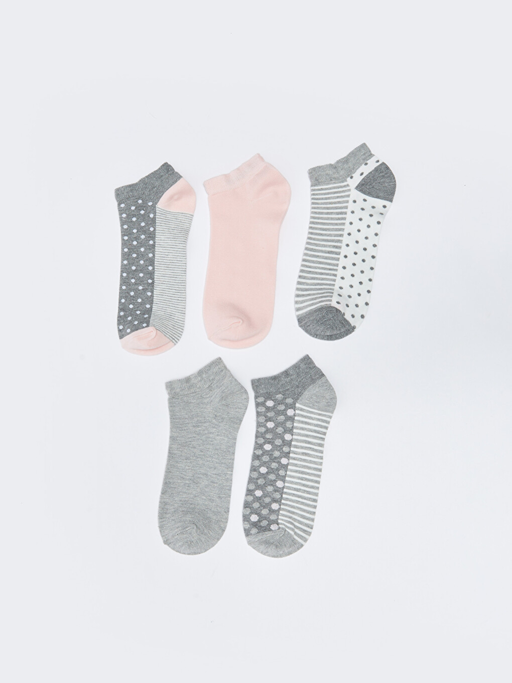 Chaussettes D'entraînement À Motifs Pour Femmes Lot De 5 Pièces-1
