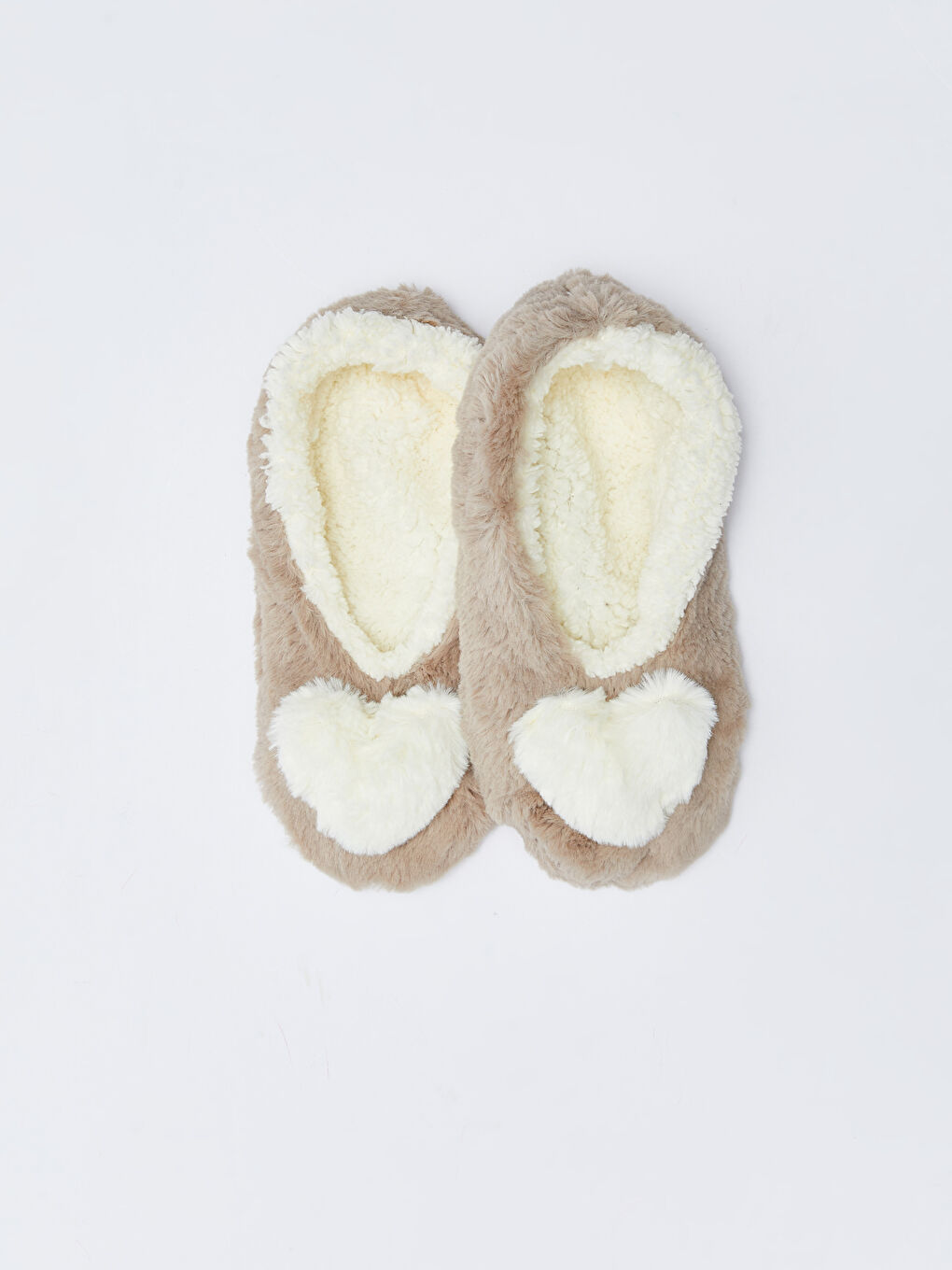 LCW DREAM Heart Detailed Plush Women's Home Socks -W22790Z8-FJS