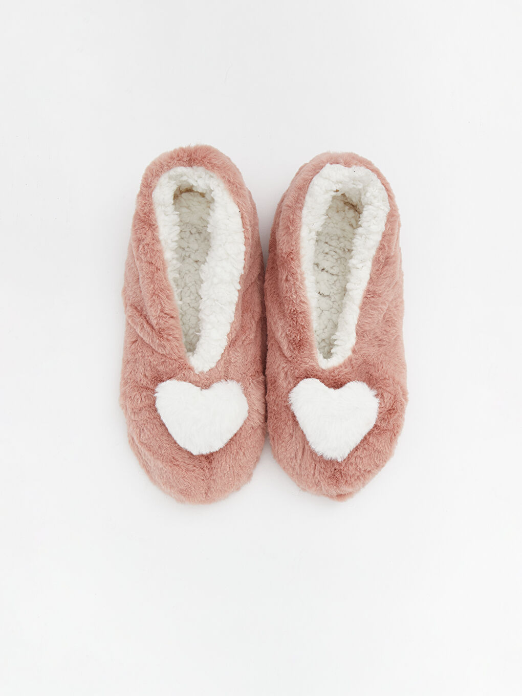 Heart Detailed Plush Women's Home Socks