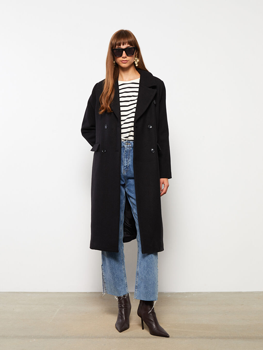 Jacket Collar Women's Cachet Overcoat-1