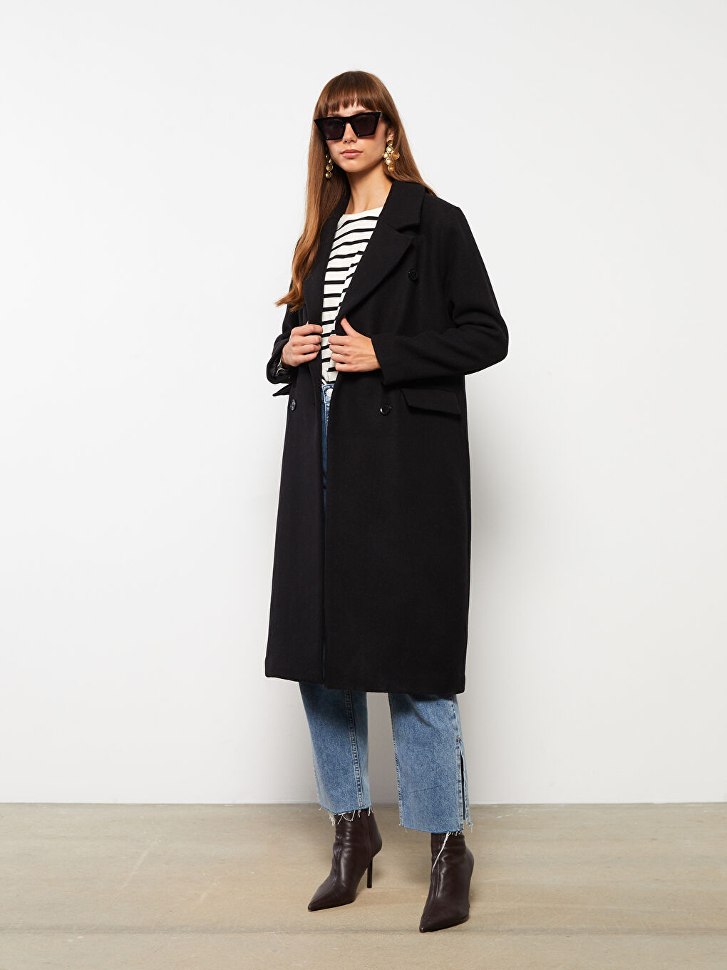 Jacket Collar Women's Cachet Overcoat-2