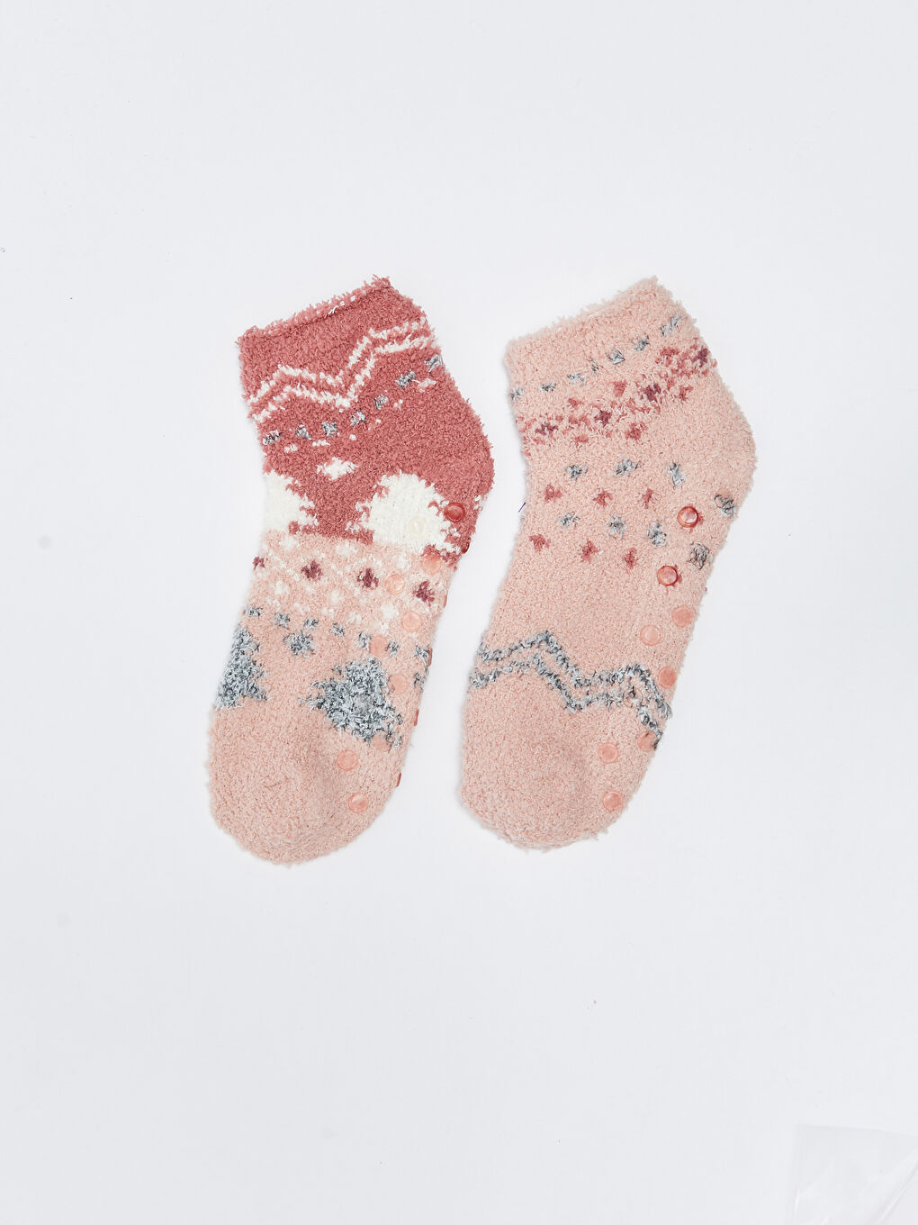 LCW DREAM Patterned Women's Homewear Socks 2 Pack -W22808Z8-H2H
