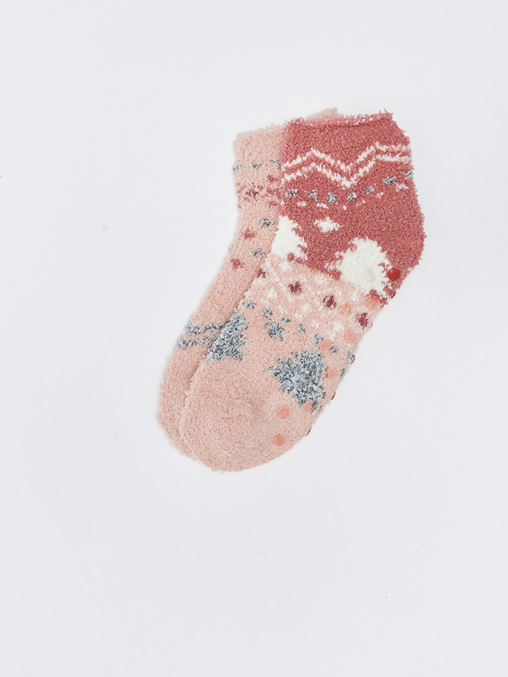 LCW DREAM Patterned Women's Homewear Socks 2 Pack -W22808Z8-H2H