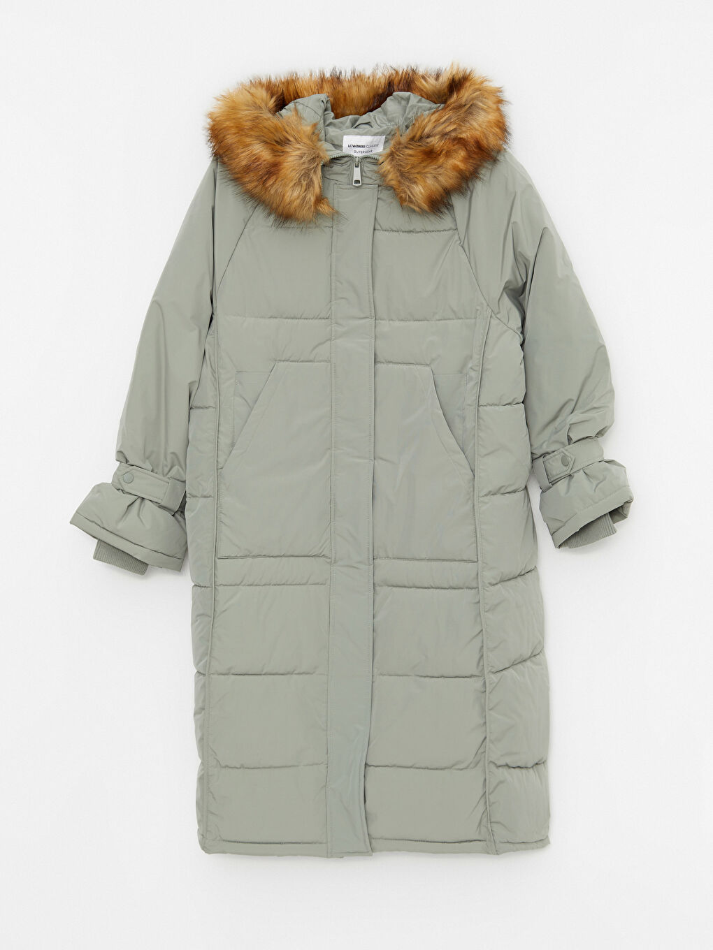 معطف باركا بكابوش كم طويل عادي للسيدات-7