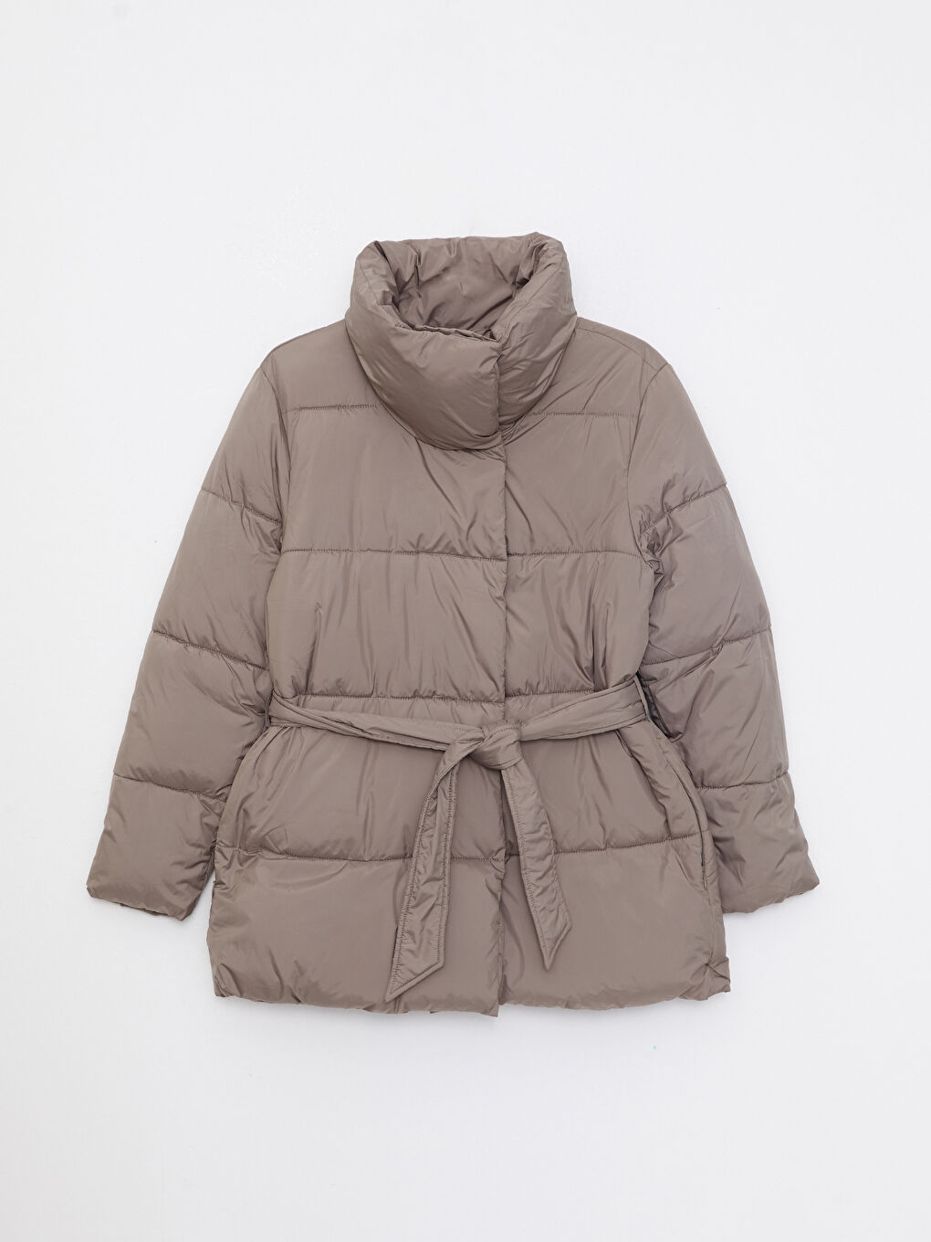 Turtle Neck Regular Long Sleeve Women's Puffer-5