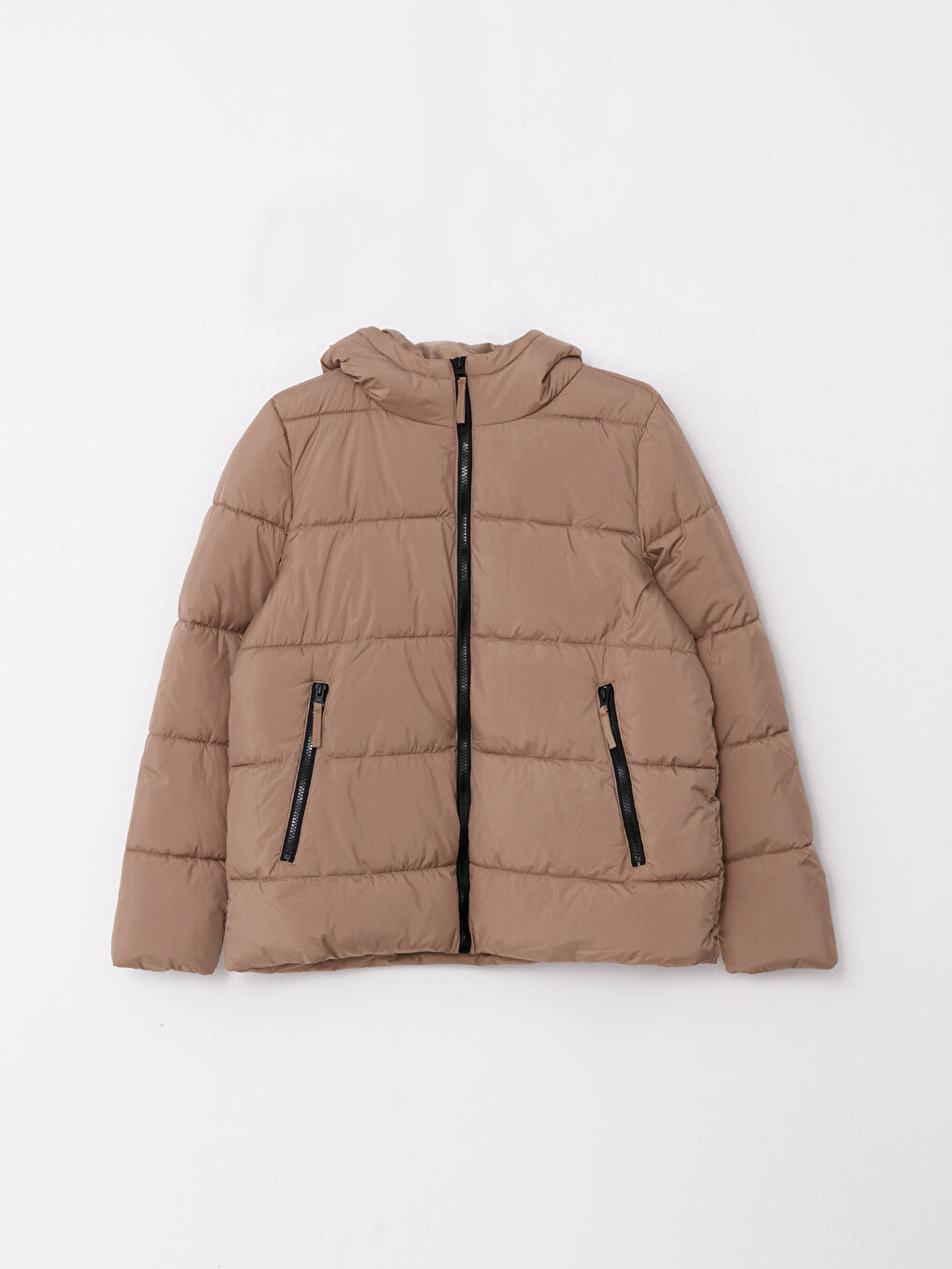 Žena BEŽ Puffer jakna/napuhana deblja jakna-7