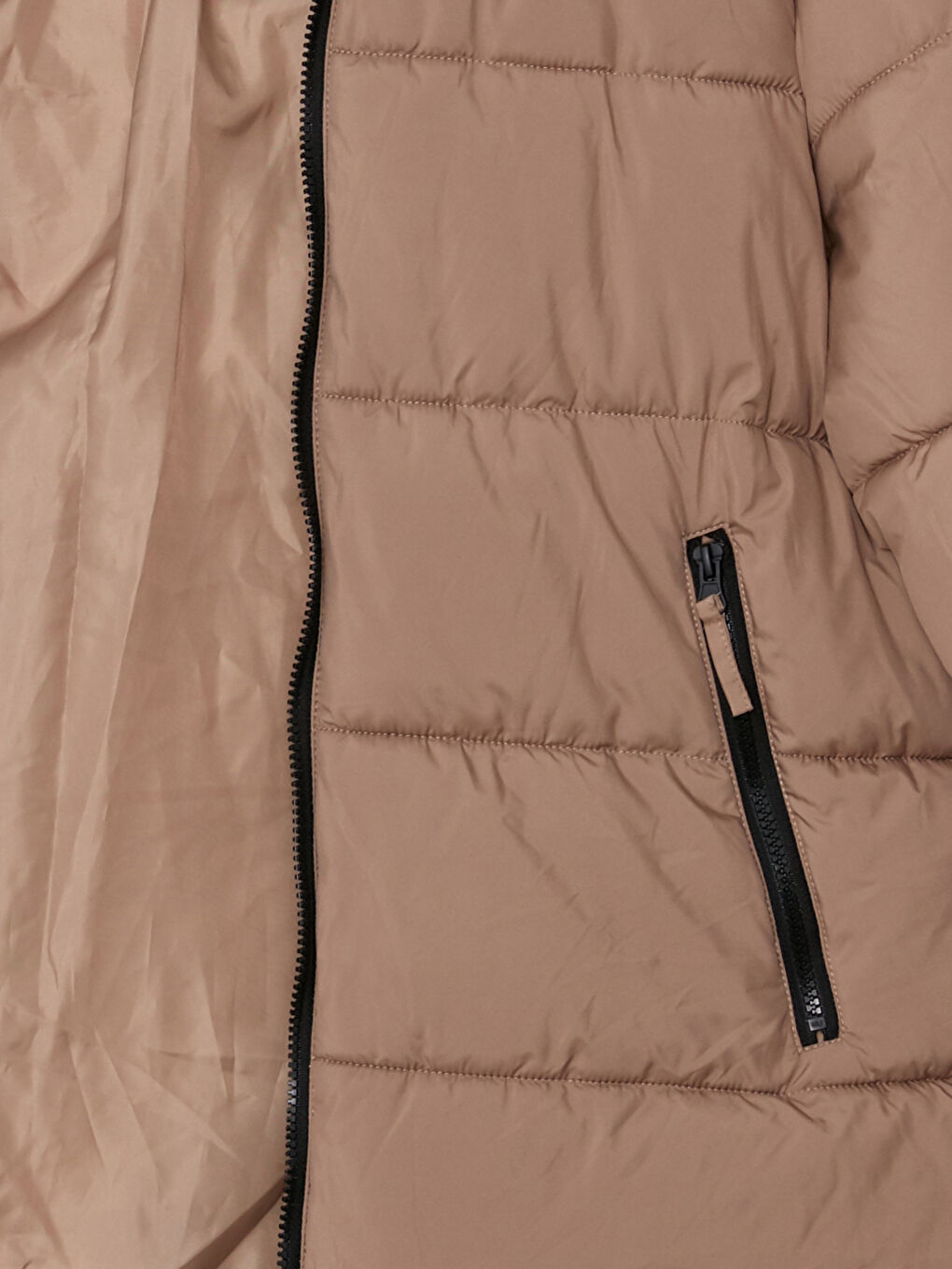 Žena BEŽ Puffer jakna/napuhana deblja jakna-9