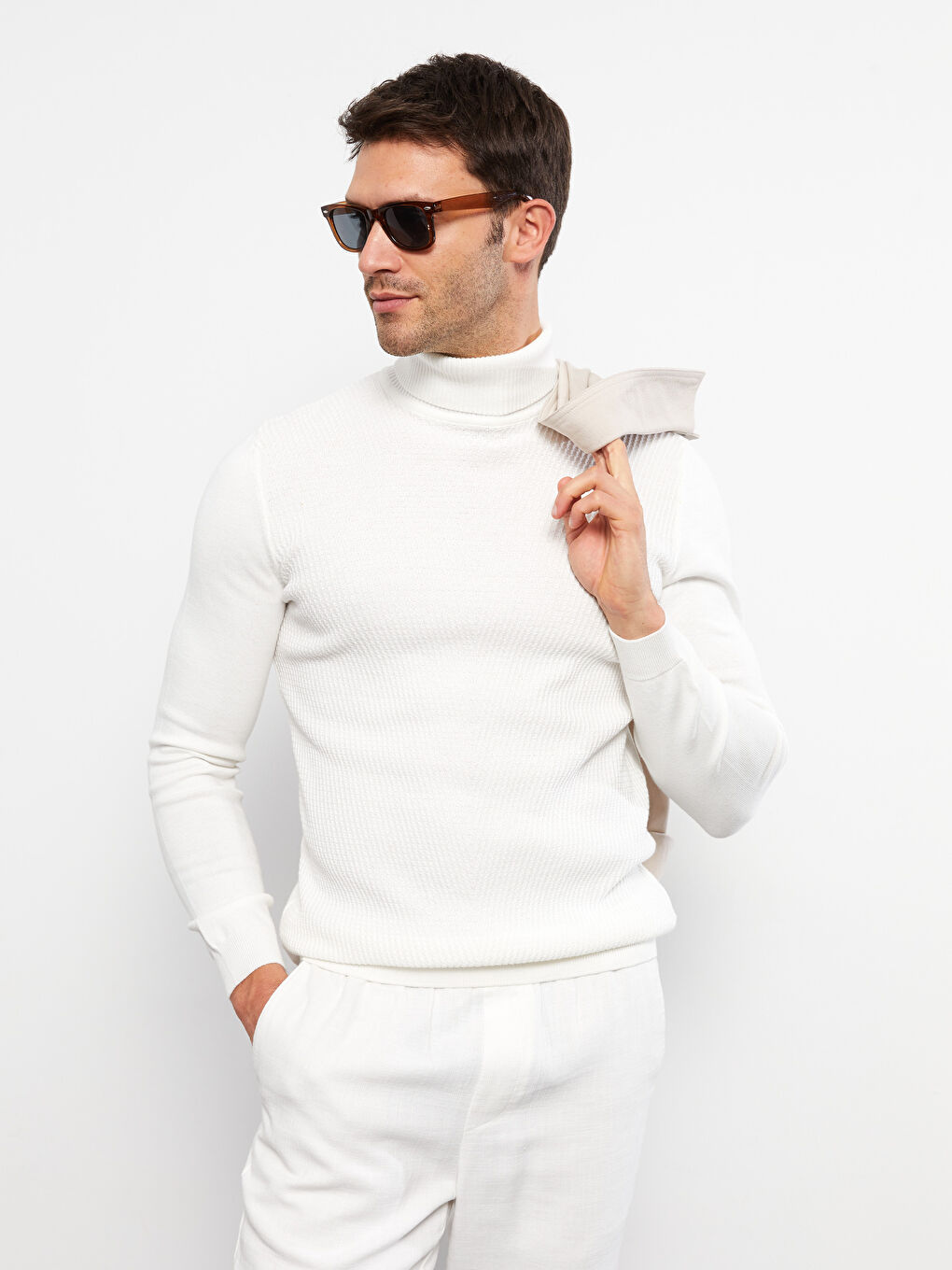 LCW Vision Rollkragen Langarm Herren Strickpullover -W22823Z8-J1F