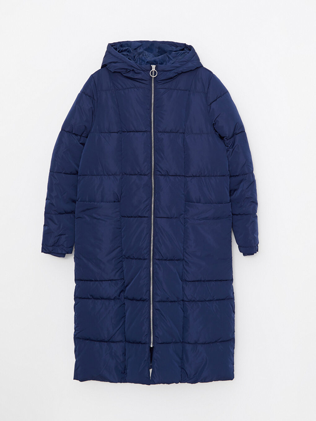 Manteau Bouffant Uni à Capuche pour Femmes-6