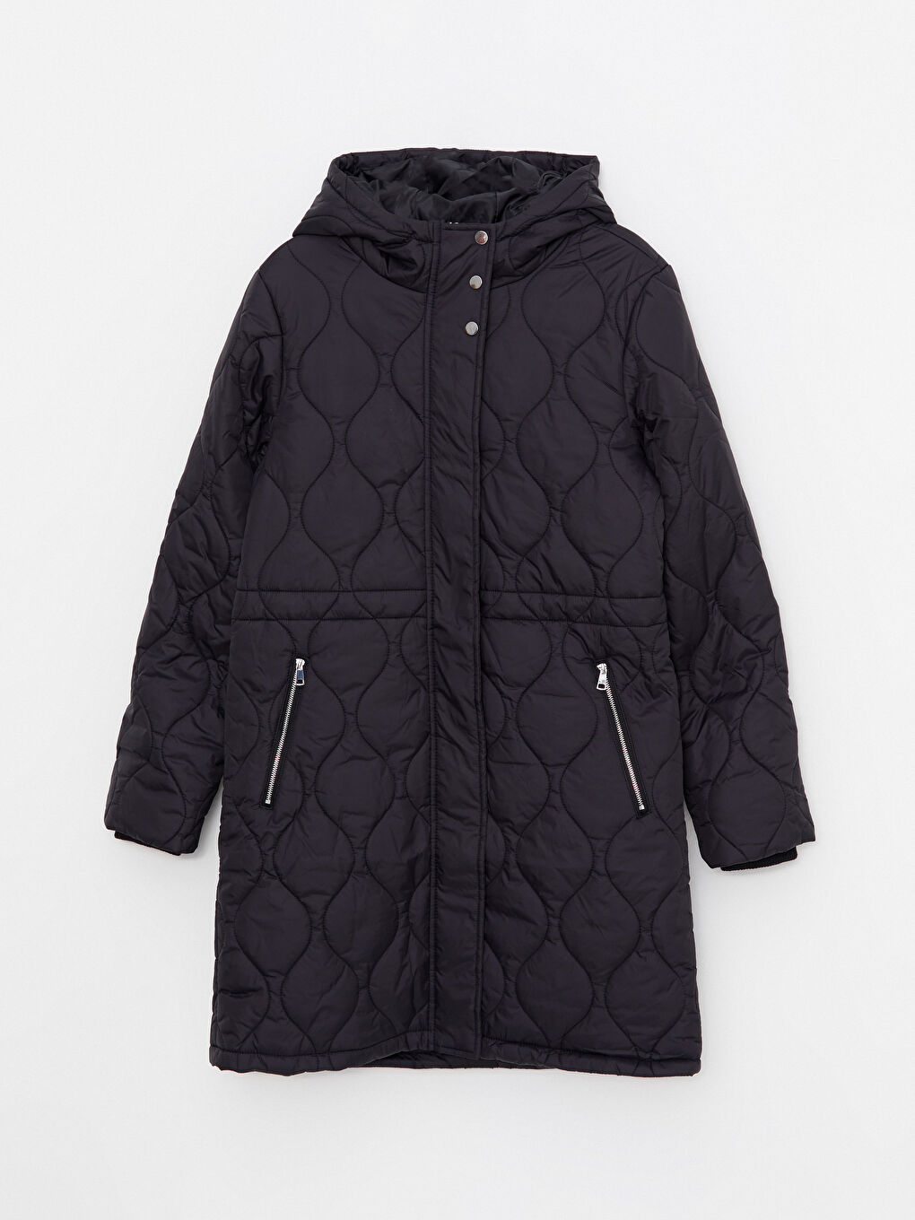 Geacă Matlasată cu Glugă pentru Femei-6