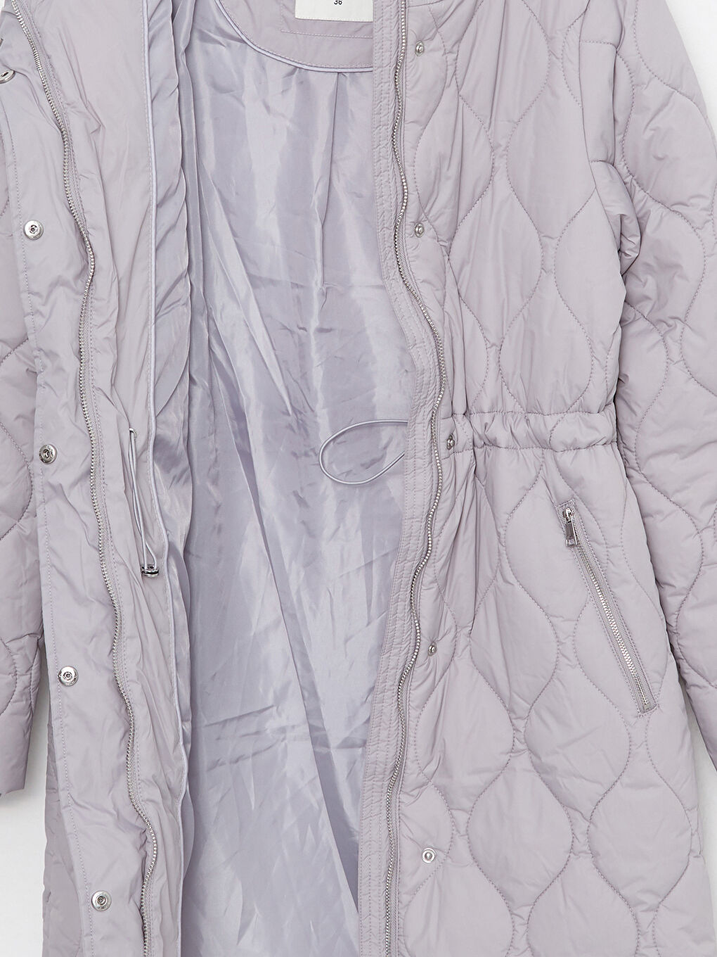 Hooded Quilted Women's Puffer Coat -W22827Z8-SGY