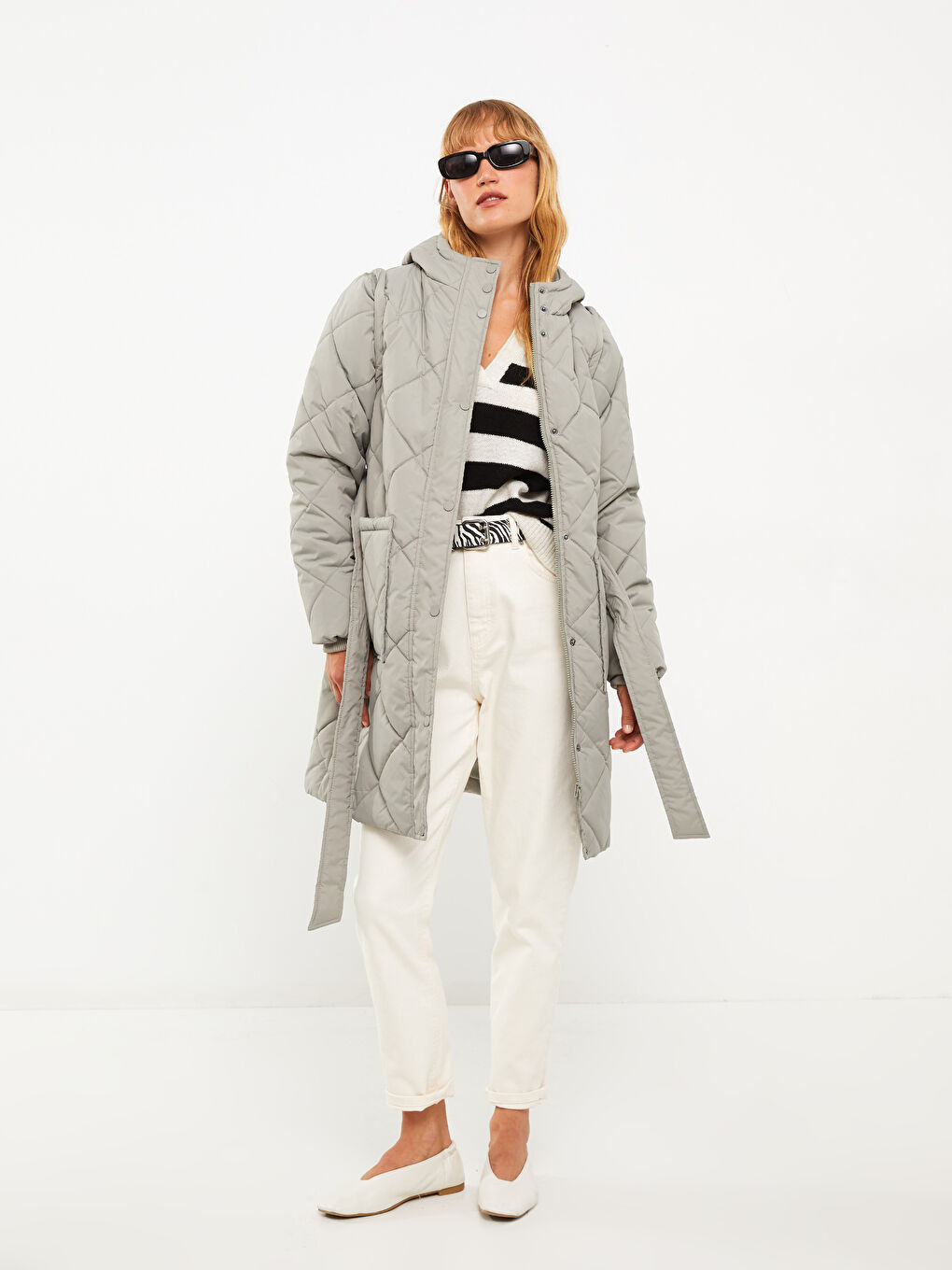 Hooded Quilted Women's Puffer Coat