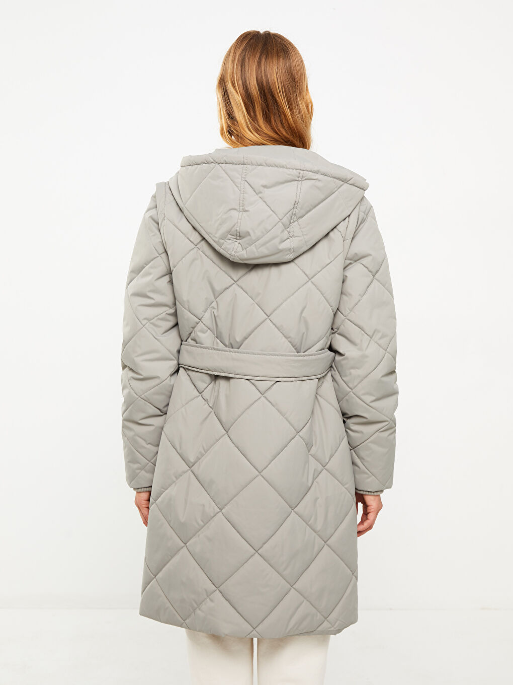 Hooded Quilted Women's Puffer Coat-6