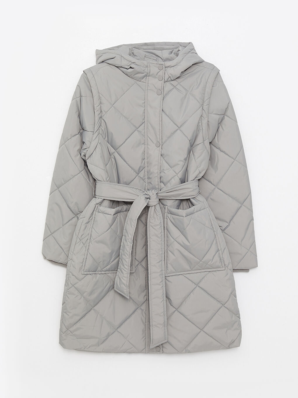 Hooded Quilted Women's Puffer Coat-7