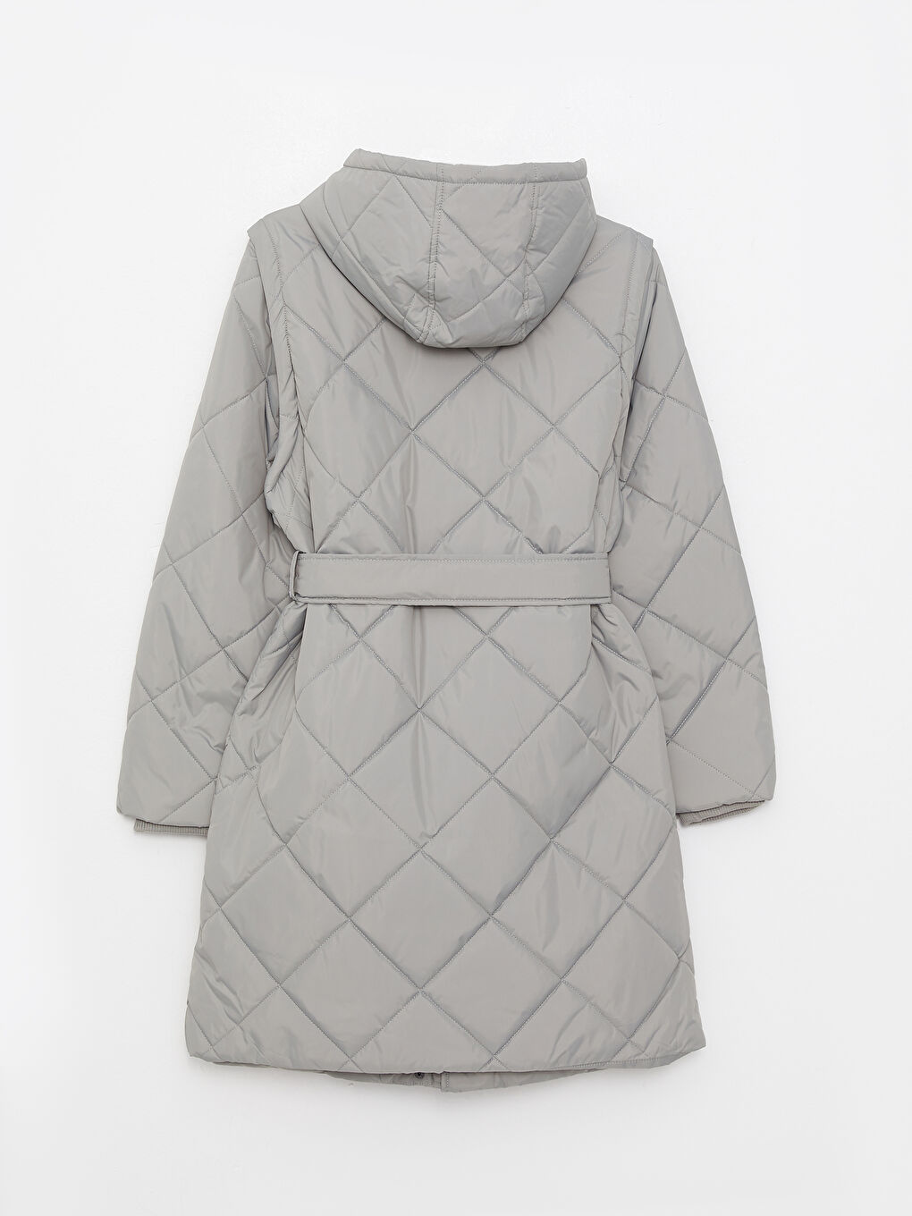 Hooded Quilted Women's Puffer Coat-8