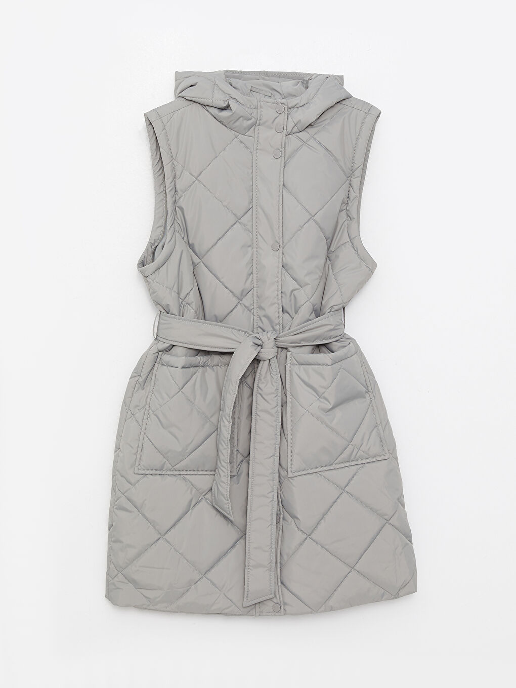 Hooded Quilted Women's Puffer Coat-9