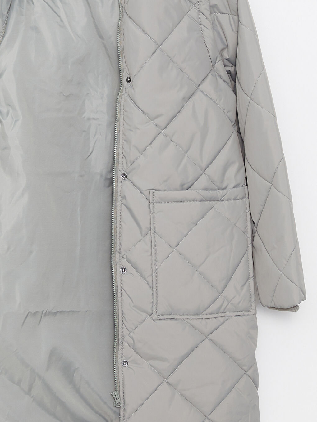 Hooded Quilted Women's Puffer Coat-10
