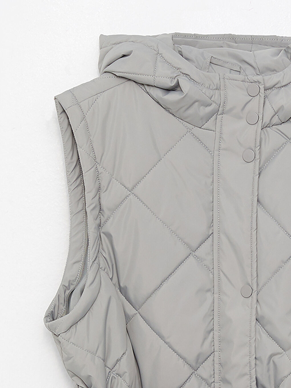 Hooded Quilted Women's Puffer Coat-11