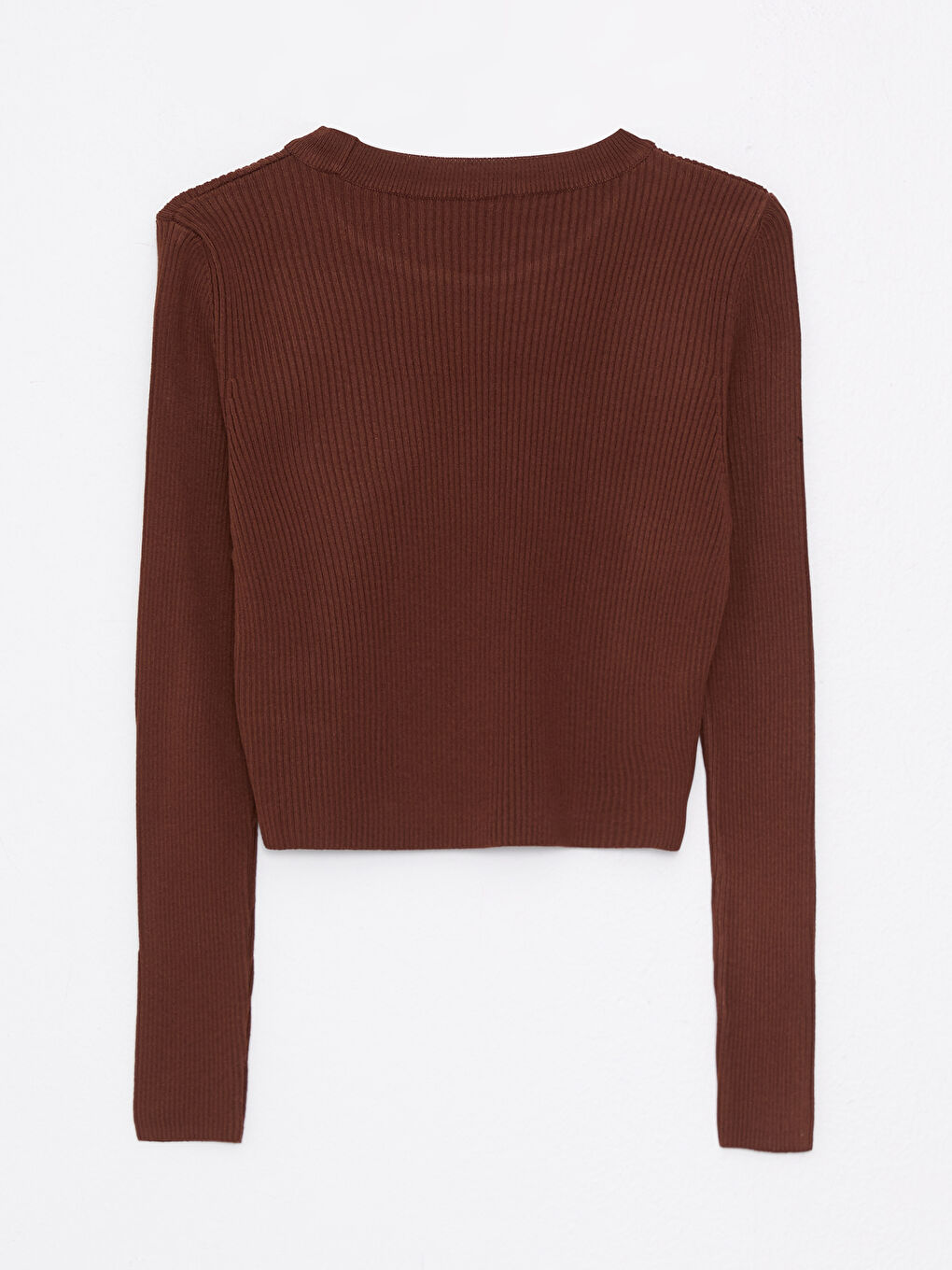 LCW Vision Rundhalsausschnitt Schlicht Langarm Damen Strickpullover -W22852Z8-HFD