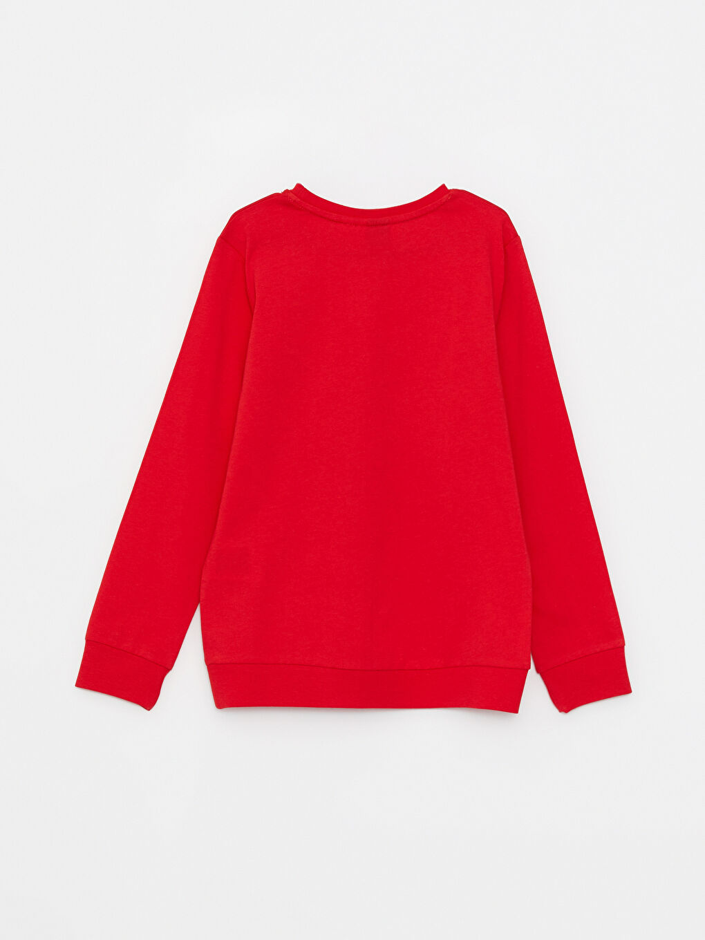 Kırmızı Bisiklet Yaka Spider-Man Baskılı Uzun Kollu Erkek Çocuk Tişört-1