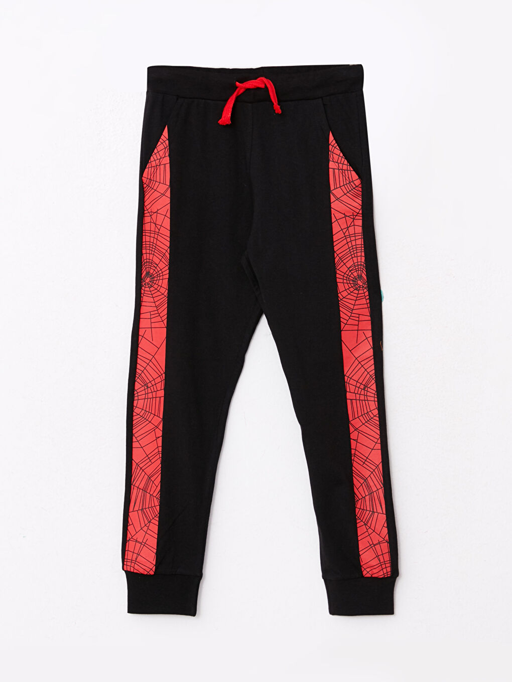 سويت شيرت وبنطلون رياضي للأولاد بطبعة سبايدرمان وياقة دائرية وكم طويل-2