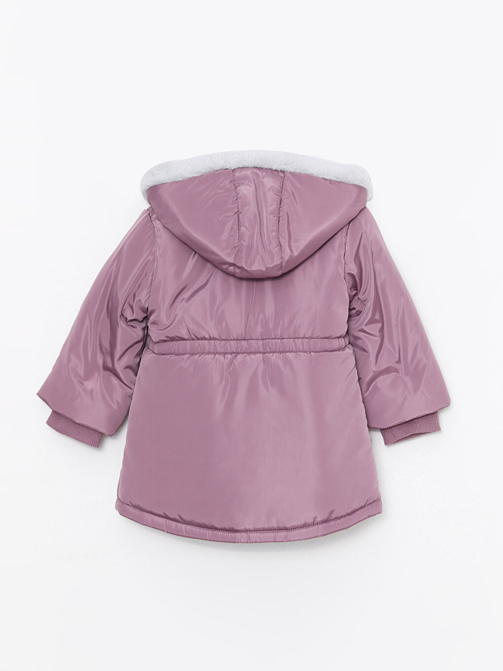 Капюшонды ұзын жеңді негізгі қыз балаға арналған пальто-1