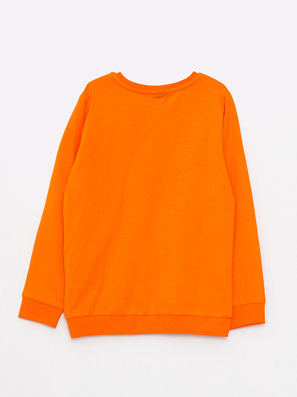 Turuncu Bisiklet Yaka Goofy Baskılı Uzun Kollu Erkek Çocuk Tişört-1