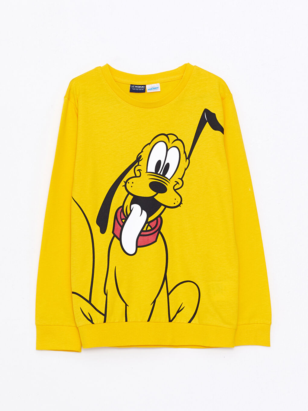 LCW Kids Rundhalsausschnitt Pluto Bedrucktes Langarm Baumwolle Jungen T-Shirt -W22890Z4-FX3